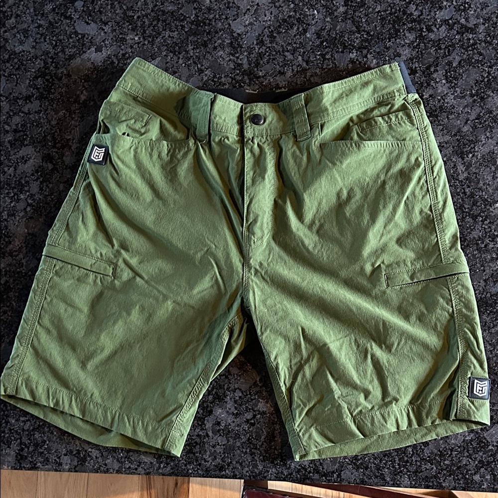 Olive Green Cargo Shorts for Men
